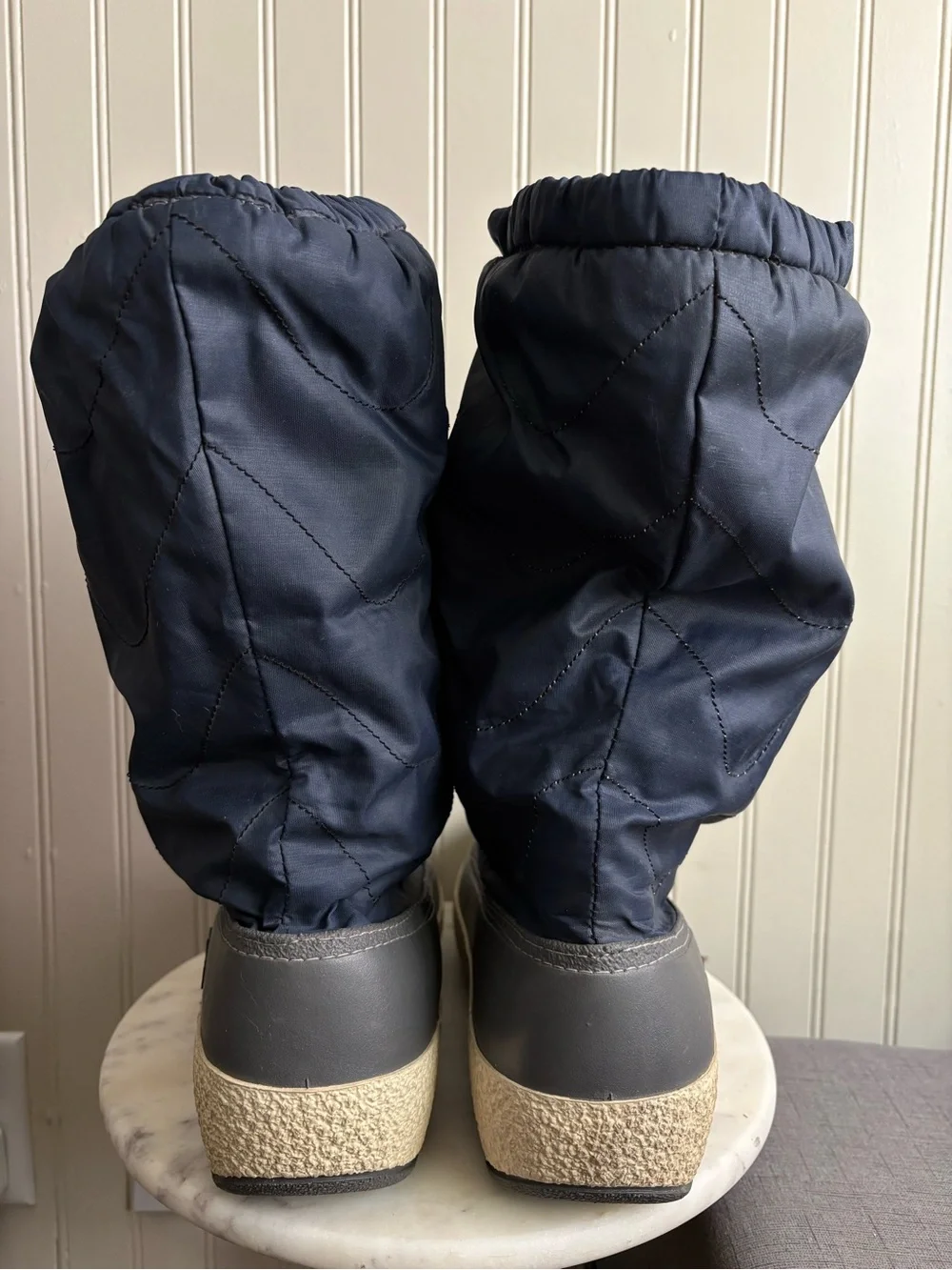 Vintage Diadora Quilted Lined Snow/Moon Boots Mens 12.5 Navy Blue VTG 80s Italy